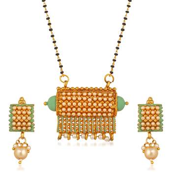 Multicolor crystal mangalsutra 1