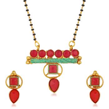 Multicolor crystal mangalsutra 2