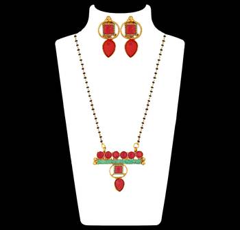 Multicolor crystal mangalsutra 1