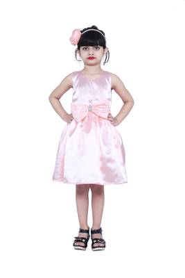 polyester beige sleeveless plain stitched   Dress 1