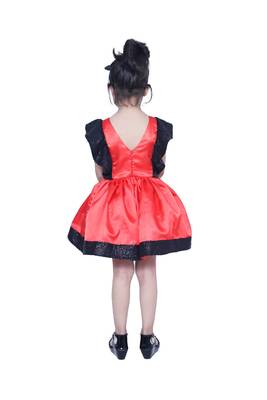 polyester black sleeveless plain stitched   Dress 2