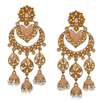 Brown crystal earrings 1