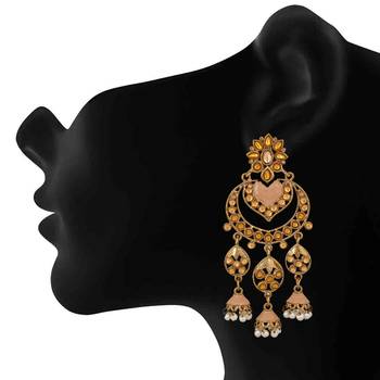 Brown crystal earrings 2