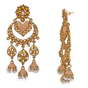 Brown crystal earrings 3