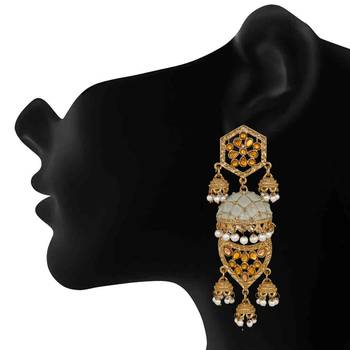 Grey crystal earrings 2