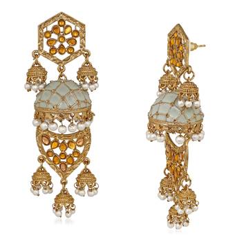 Grey crystal earrings 3
