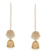 Peach crystal earrings