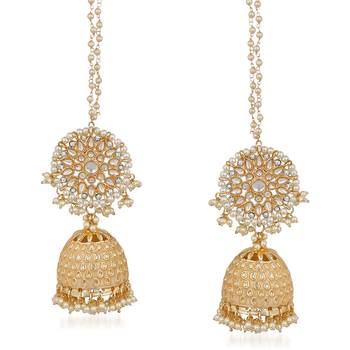 Peach crystal earrings 2
