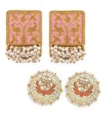 Green crystal earrings