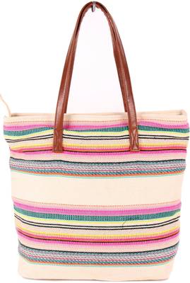 Multi jacquard shopper bag with tassels 3