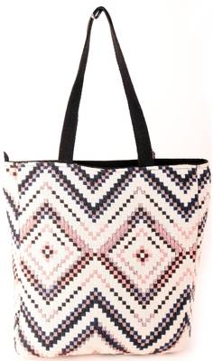 aztec multi shopper bag with tassels 2