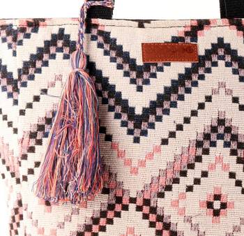 aztec multi shopper bag with tassels 4