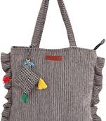 Black & White Womens Tote Bag Medium Size With Beautiful Hanging