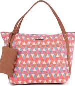 Pink diamond Textured Tote Bag With Coin Pouch