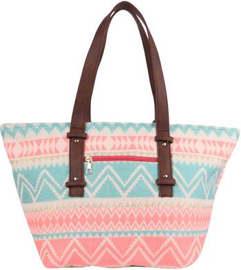 Multicolor Textured Tote Bag With Coin Pouch 2