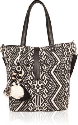 Black White Womens Tote Bag Medium Size 1