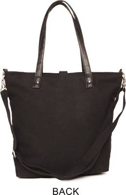Black White Womens Tote Bag Medium Size 2