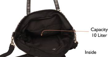 Black White Womens Tote Bag Medium Size 4