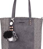 Black & White Womens Tote Bag Medium Size With Beautiful Hanging