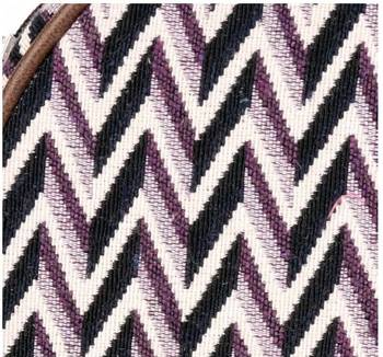 Purple And Black Round Sling Bag With Tassels 3