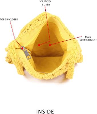 yellow macrame crossbody sling bag 4