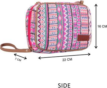 Pink Womens Box Sling Bag Small Size 3
