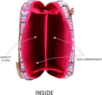 Pink Womens Box Sling Bag Small Size 4