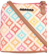 Multi Color  Print Womens Sling Bag Medium Size