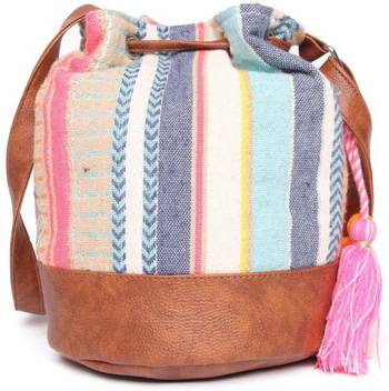 Multi Aztec Jacquard Sling Bag With Drawstring Closure 2