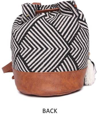 Multi Aztec Jacquard Sling Bag With Drawstring Closure 2
