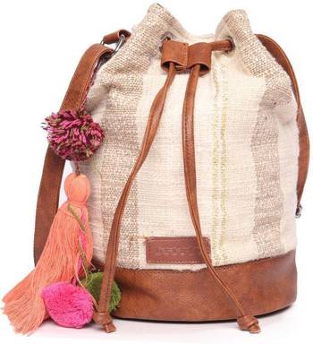 Multi Aztec Jacquard Sling Bag With Drawstring Closure 1