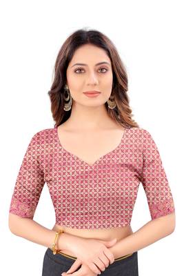 Black woven banarasi silk saree with blouse 5