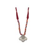 Multi With Maroon Dori Tassel Necklace