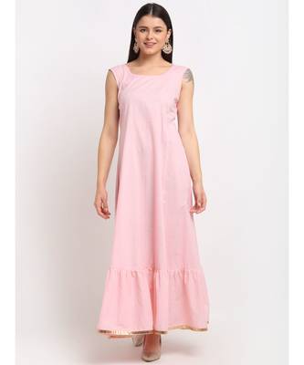 Pure Pink Sequin Embroidered Layered Frilled Floorlength with Sequin Dupatta 5