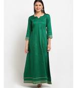 Green Love Gota Embroidered Floorlength