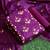 VredeVogel Purple cotton Embroidered unstiched  Dress Materials