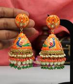 Orange jhumkas