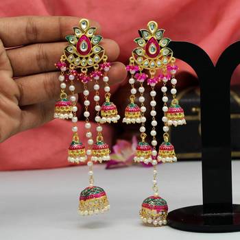 Pink jhumkas 1