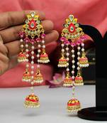 Pink jhumkas