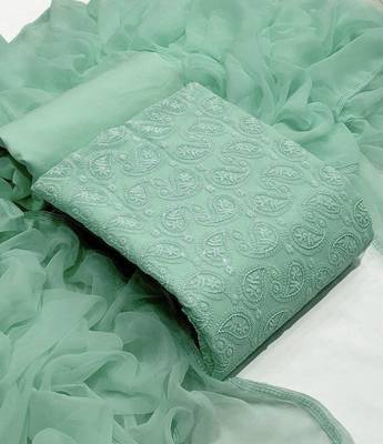 VredeVogel Rama cotton Embroidered unstiched  Dress Materials 1