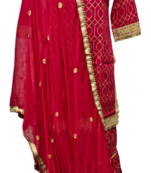 Red Kurti Sharara Duptta Set