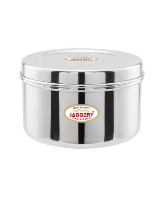 JAGGERY   Stainless Steel Container/ Storage Box/ Deep Betha Dabba/ Multipurpose Dibba 1100ml 1