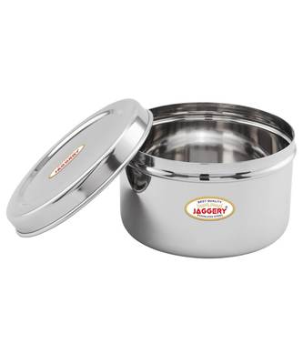 JAGGERY   Stainless Steel Container/ Storage Box/ Deep Betha Dabba/ Multipurpose Dibba 1100ml 2