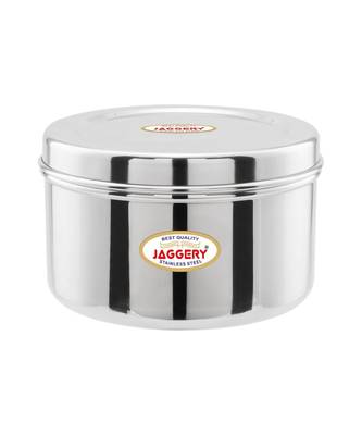 JAGGERY   Stainless Steel Container/ Deep Multipurpose Betha Dabba/ 1100ml/1500ml pack of 2pcs) 1