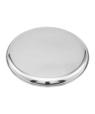 JAGGERY Stainless Steel Mirror Finish Jumbo Dinner Plate,Thali ,Lunch Plate Set of 4, Dia- 28cm  3