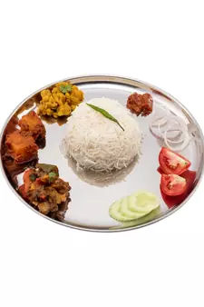 JAGGERY Stainless Steel Mirror Finish Full Dinner Plate,Thali ,Lunch Plate,Set of 4 ( Dia-26cm, approx -10.3inch)