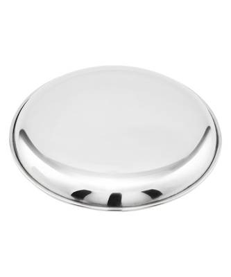 JAGGERY Stainless Steel Mirror Finish Quarter Dinner Plate,Thali ,Lunch Plate Set of 4 (Dia-18.5cm,approx-7.5inch) 3