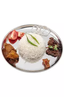 JAGGERY Stainless Steel Mirror Finish Full Dinner Plate,Thali ,Lunch Plate Set of 6 (Dia-26cm,approx-10.3inch)