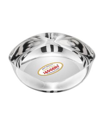 JAGGERY Stainless Steel Heavy  Square Halwa Plate,snacks Plate,Sweet Vati  set of 6pcs (Capacity 160ml ,Dia-10cm) 4
