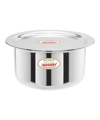 JAGGERY Stainless Steel Round Bottom Patila, Bhagona, Tapeli, Tope (Capacity-300ml,450ml,650ml Pack Of 3) 1